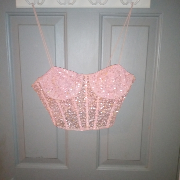 Dyspnea Tops - Dyspnea Peach Bodice Tulle Top